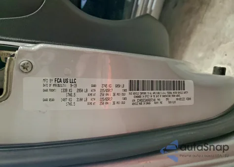 2019 Dodge Grand Caravan Sxt z USA, uszkodzony, nr VIN 2C4RDGCGXKR697148